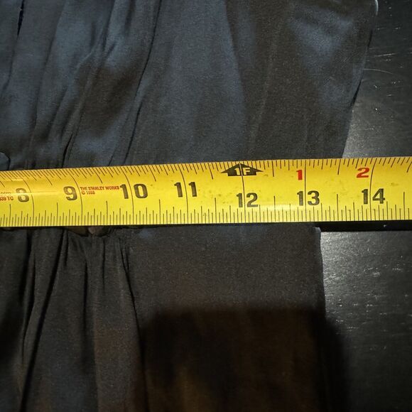 Esley Women's Black Floral Waist Satin Halter Dress Knee Length Size Small - Picture 6 of 12